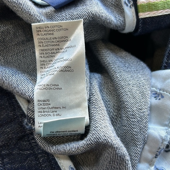 PILCRO Denim Wide Leg Cargo Jean Utility Dark Wash High Waist Organic Sz 16 - Picture 13 of 16